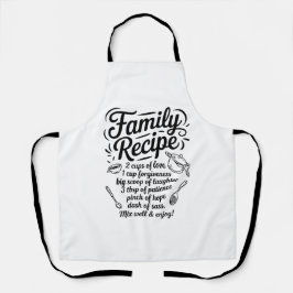 Family Recipe Kitchen Love, Togetherness & Home エプロン