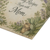 Family Recipes Begin With Mom カッティングボード (角)