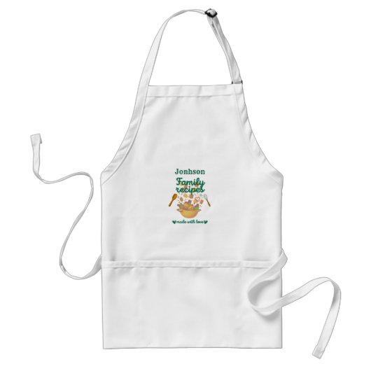 Family Recipes Kitchen Apron スタンダードエプロン (正面)