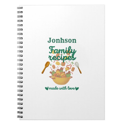 Family Recipes Kitchen Notebook ノートブック (正面)
