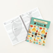 Family Recipes Vintage Theme Spiral Notebook ノートブック (内部)