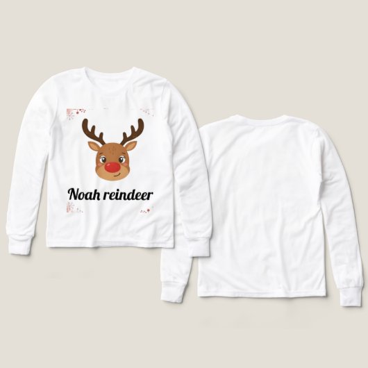 Family Reindeer Matching Mugs (デザイン 正面＆背面)