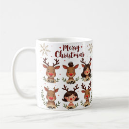 Family Reindeer Matching Mugs コーヒーマグカップ
