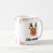 Family Reindeer Matching Mugs コーヒーマグカップ (正面右)