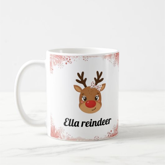 Family Reindeer Matching Mugs コーヒーマグカップ (左)
