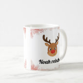 Family Reindeer Matching Mugs コーヒーマグカップ (正面右)
