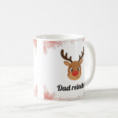 Family Reindeer Matching Mugs コーヒーマグカップ (正面右)