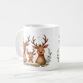 Family Reindeer Matching Mugs コーヒーマグカップ (正面左)