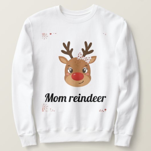 Family Reindeer Matching Mugs スウェットシャツ (デザイン正面)
