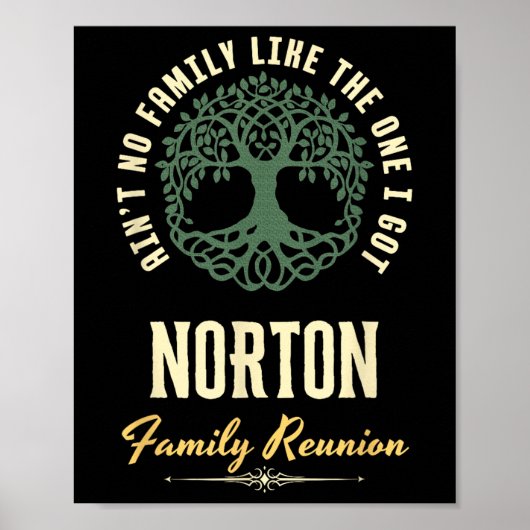 Family Reunion 2025 Matching Design - Norton ポスター (正面)