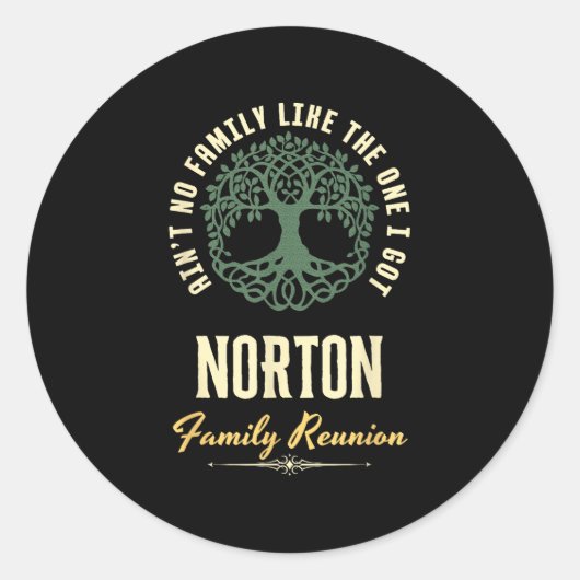 Family Reunion 2025 Matching Design - Norton ラウンドシール (正面)