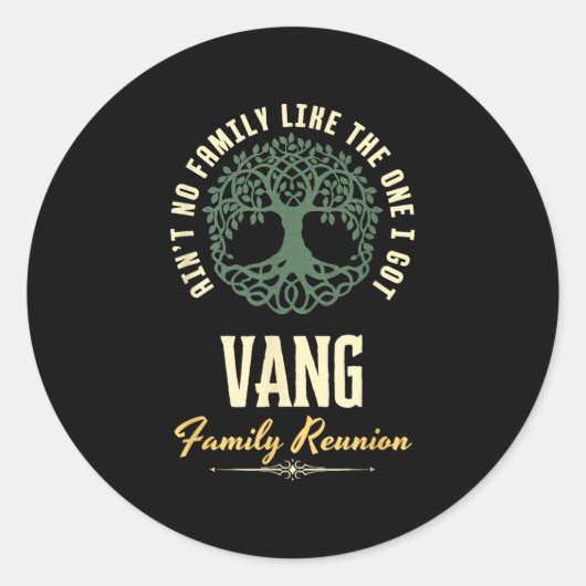 Family Reunion 2025 Matching Design - Vang  ラウンドシール (正面)