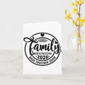 Family Reunion Back Together Again Funny Family Re カード (黄色い花)