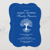 Family Reunion blue and white Invitation 招待状 (正面/裏面)