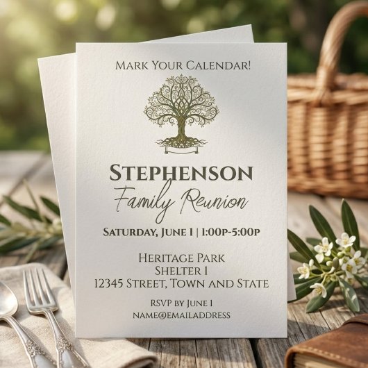 Family Reunion Celebration Invitation 招待状