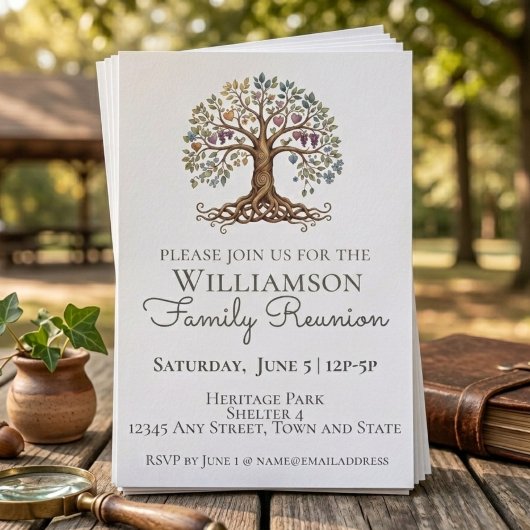 Family Reunion Celebration Invitation 招待状