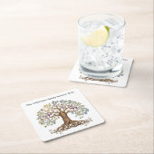 Family Reunion Coaster – Symbolic Family Tree スクエアペーパーコースター (インサイチュ)