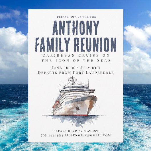 Family Reunion Cruise Vacation  招待状