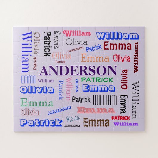 Family Reunion Dazzling Word Cloud ジグソーパズル (横)