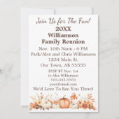 Family Reunion Fall Autumn Thanksgiving Card 招待状 (正面)