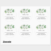 Family Reunion Greenery Name Tag ラウンドシール (シート)
