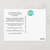 Family Reunion Invitation ポストカード (裏面)