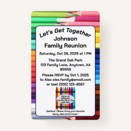 Family Reunion Invitation Badge バッジ