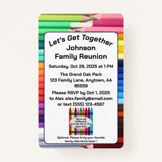 Family Reunion Invitation Badge バッジ (正面)