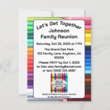 Family Reunion Invitation Postcard 