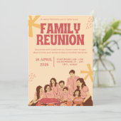 Family Reunion Invitation Template | Editable Gath 招待状 (スタンド正面)