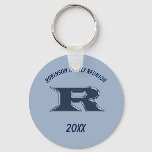 Family Reunion Keepsake Letter R Monogram Initial キーホルダー (正面)