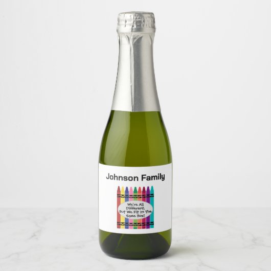 Family Reunion Mini Sparkling Wine Bottle Labels  スパークリングワインラベル (正面)