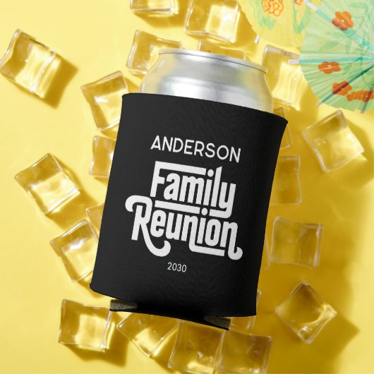 Family Reunion Modern Black White Potluck Drink 缶クーラー (インサイチュ 夏)