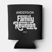 Family Reunion Modern Black White Potluck Drink 缶クーラー (裏面)