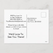 Family Reunion Modern Black White Save The Date シーズンポストカード (裏面)