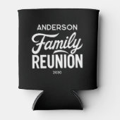 Family Reunion Modern Logo Potluck Picnic Drink 缶クーラー (正面)