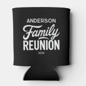 Family Reunion Modern Logo Potluck Picnic Drink 缶クーラー (裏面)