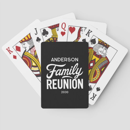 Family Reunion Modern Minimalist Logo Custom Name  トランプ (裏面)