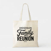 Family Reunion Modern Minimalist Logo Custom Name  トートバッグ (裏面)