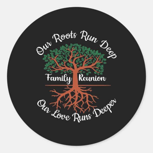 Family Reunion Our Roots Run Deep Tree ラウンドシール (正面)