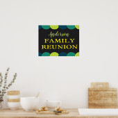 Family Reunion Party Event Sign ポスター (キッチン)