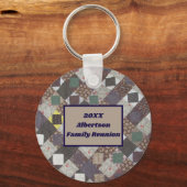 Family Reunion Patchwork Quilt Photo Keepsake キーホルダー (正面)