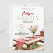 Family Reunion Picnic Hand Drawn Wildflower Modern 招待状 (正面)