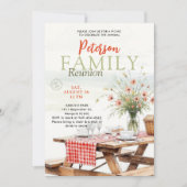 Family Reunion Picnic Outdoors Wildflowers Modern 招待状 (正面)