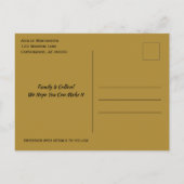 Family Reunion Save The Date Hands Up Tree Leaves 案内ポストカード (裏面)