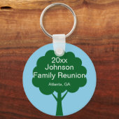 Family Reunion Souvenir with Name, Tree & Year キーホルダー (正面)