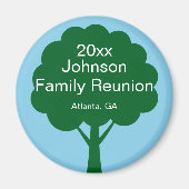 Family Reunion Souvenir with Name, Tree & Year マグネット (正面)