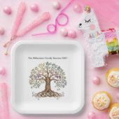 Family Reunion – Symbolic Family Tree ペーパープレート (パーティー)
