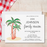 Family Reunion Tree 招待状<br><div class="desc">Are you planning a family reunion? This fun invitation features palm trees,  baubles,  and lights. It is easily customizable. Original Watercolor © Michele Davies.</div>