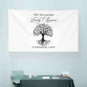 Family reunion tree backdrop banner 横断幕 (トレードショー)